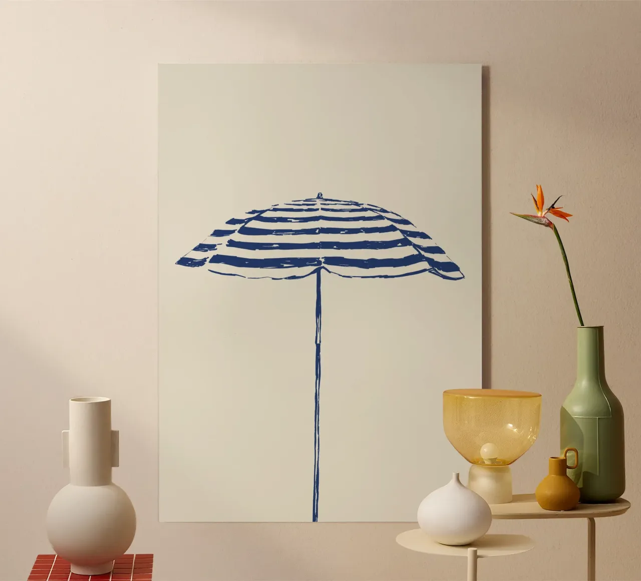 Ombrellone blu plexiglass da Sixmai