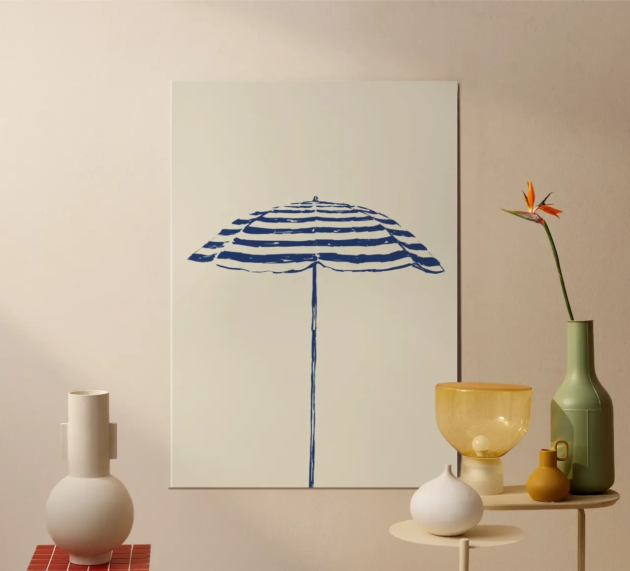 Ombrellone blu poster da Sixmai