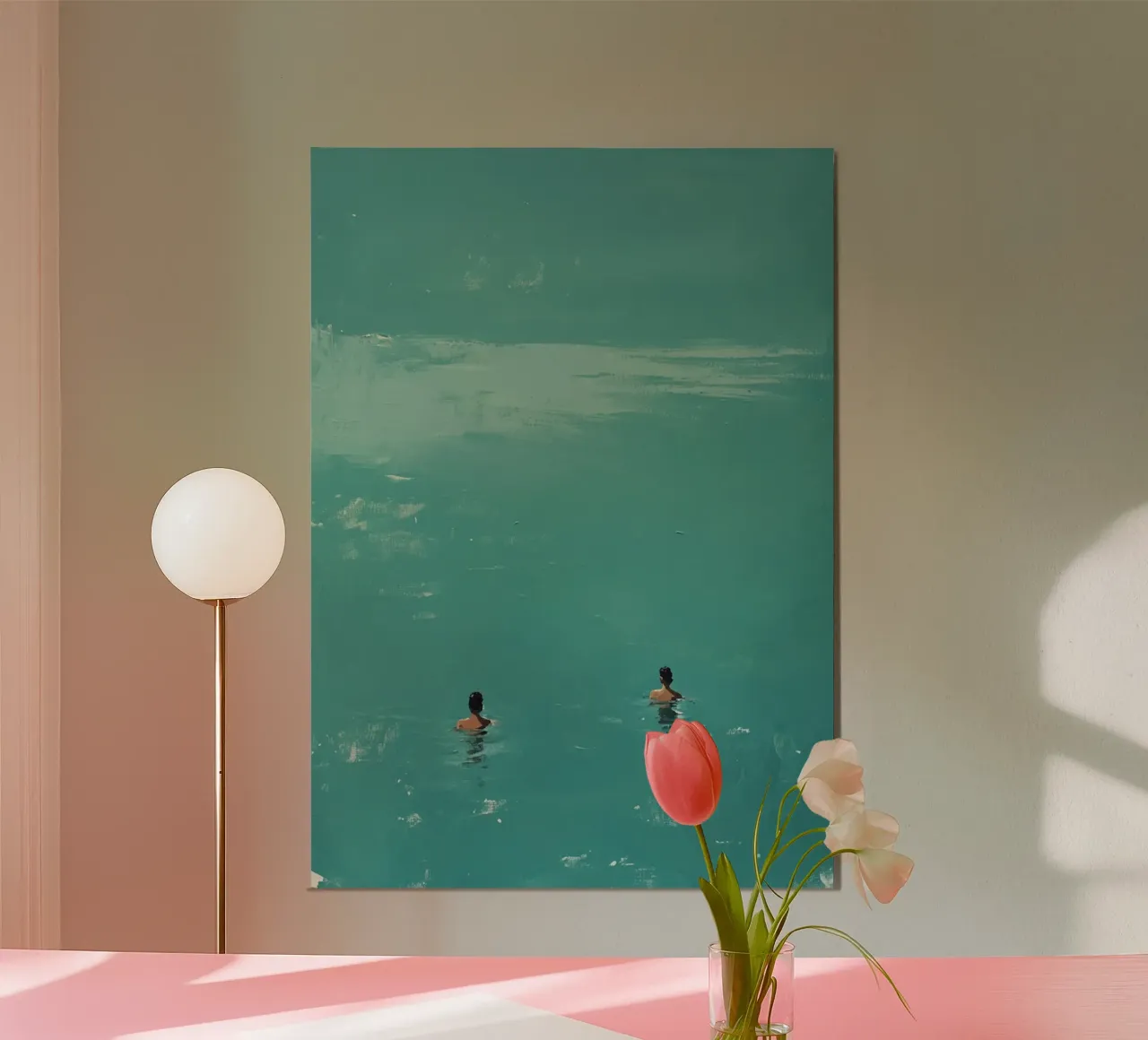 Twin Reflections poster con telaio in legno da Mosaic Dialogue
