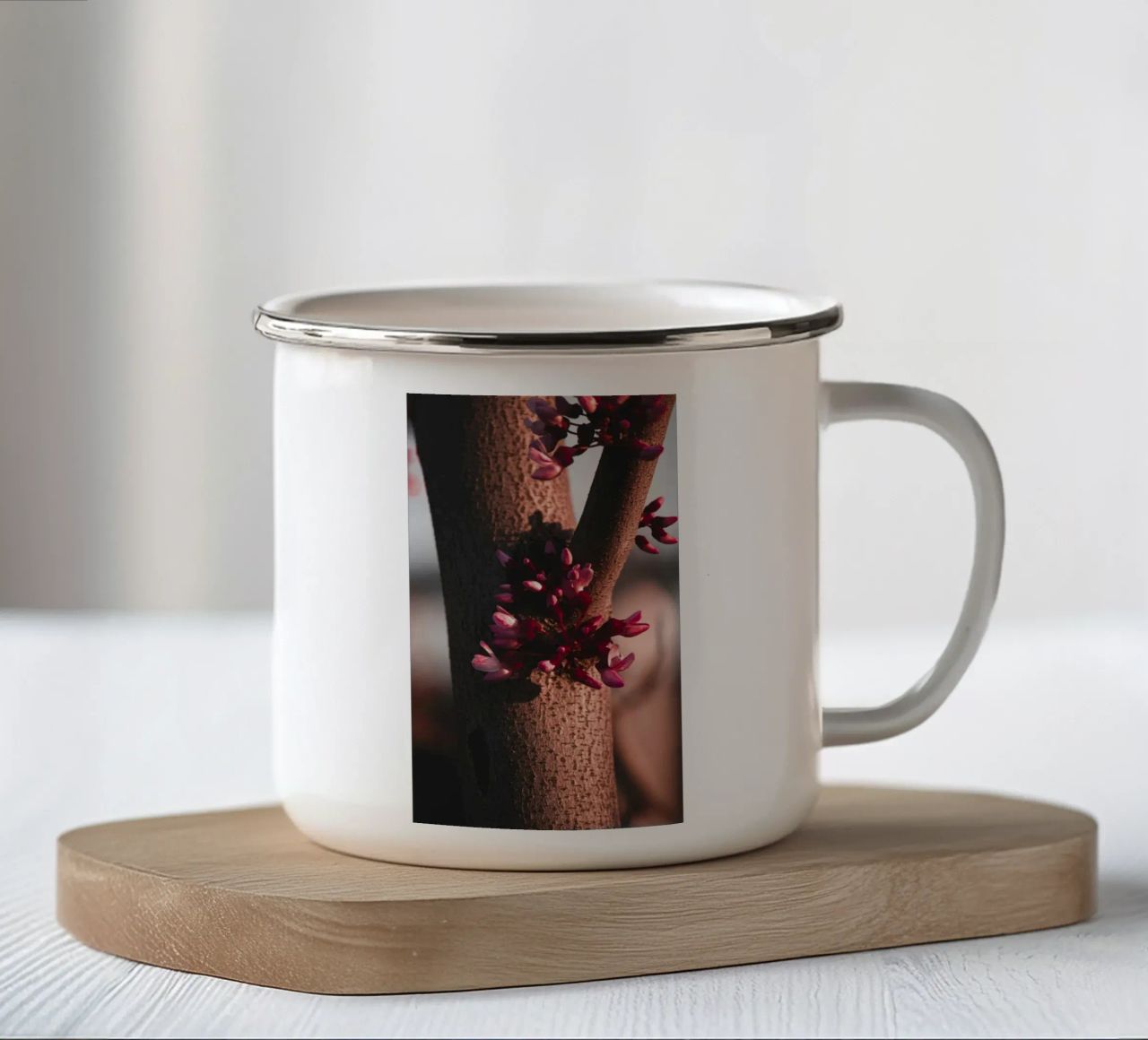tronco d'albero tazza in smalto da Earthly Visions