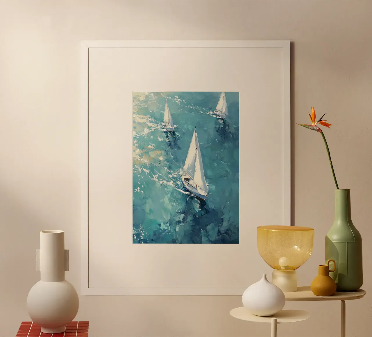 Ocean Parade poster avec cadre en plastique de Mosaic Dialogue