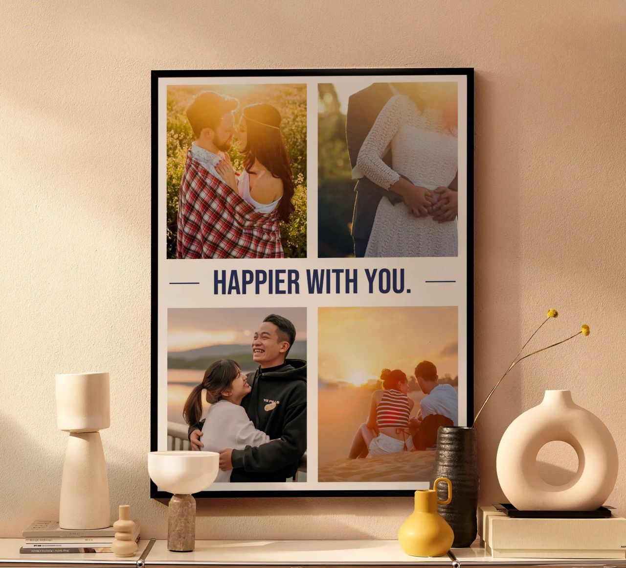 happier with you Poster von be.