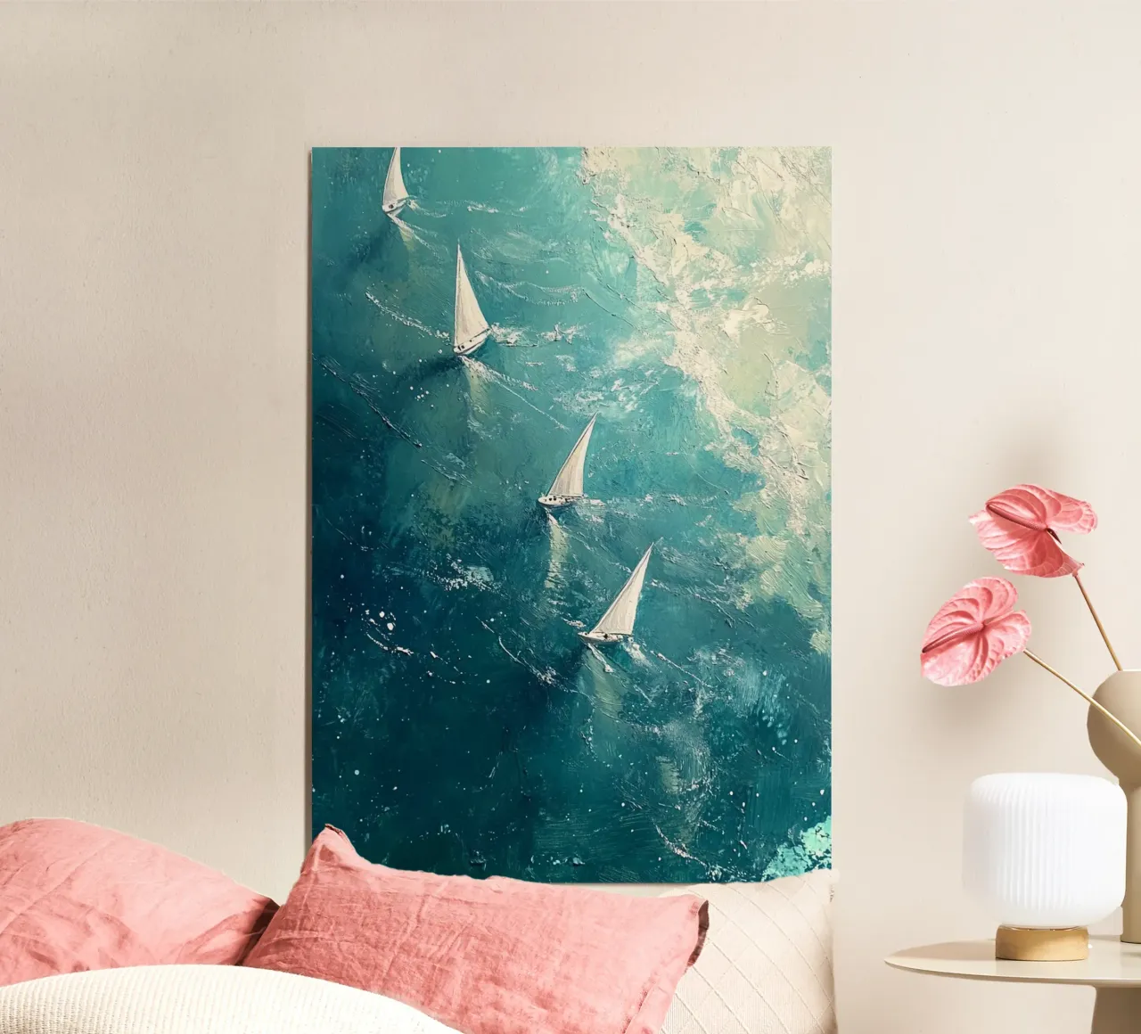 Regatta Reverie poster con telaio in plastica da Mosaic Dialogue
