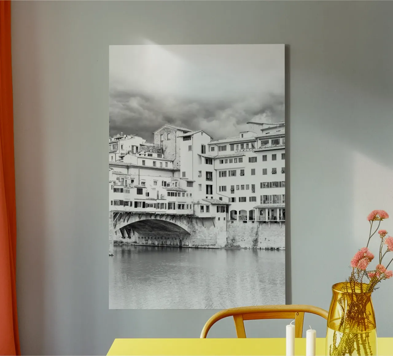 Ponte Vecchio in Florence tela con Cornice a cassetta da photolovers