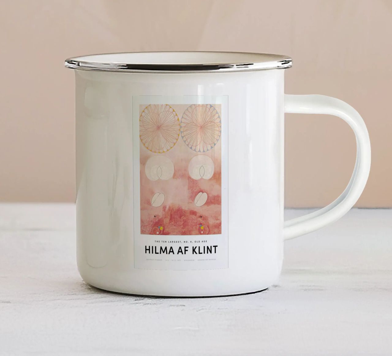 Hilma af Klint - The Ten Largest, No. 9 II tazza in smalto da Vintage by JUNIQE