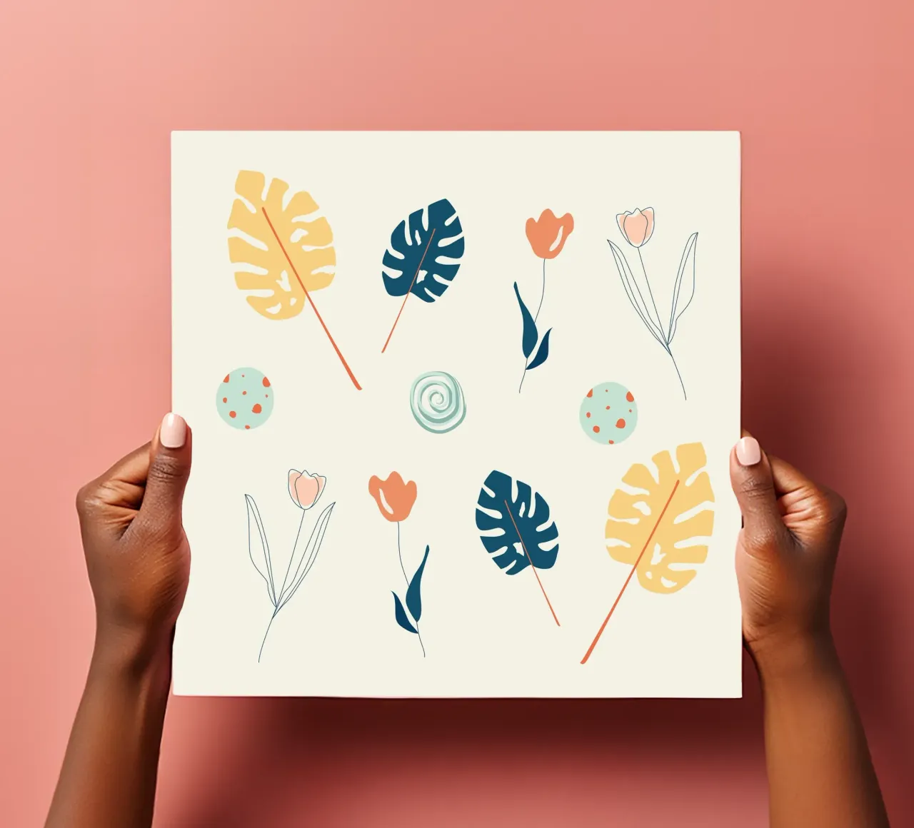 tropisch symbool stickervel van NEW LIFE