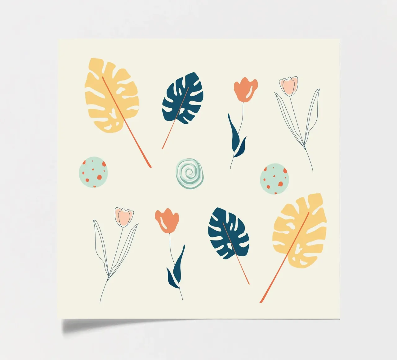 tropisch symbool stickervel van NEW LIFE