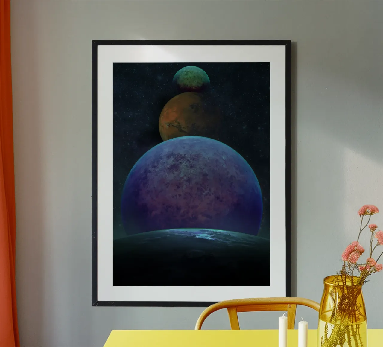 space vision poster with aluminum frame by NEW LIFE