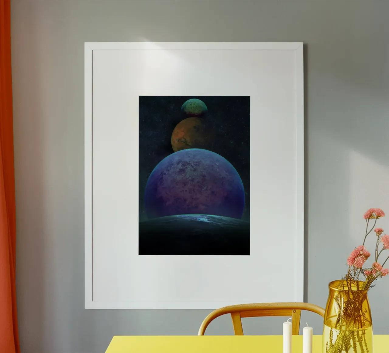 space vision poster with aluminum frame by NEW LIFE