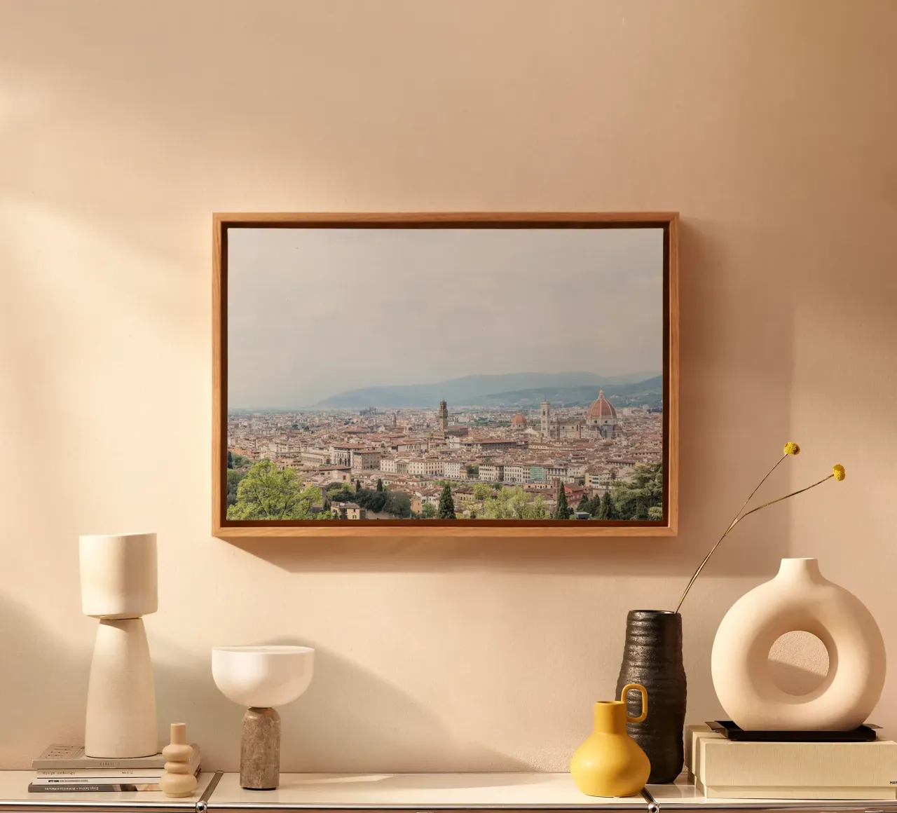 View of Florence tela con Cornice a cassetta da photolovers