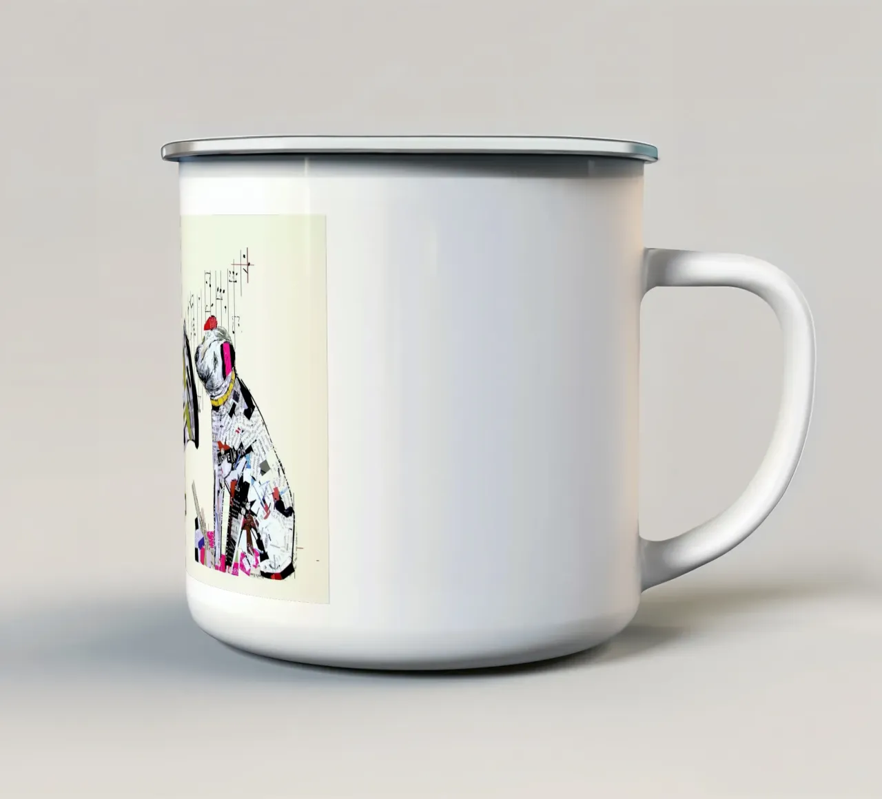 the i pup tazza in smalto da Brian Buckley