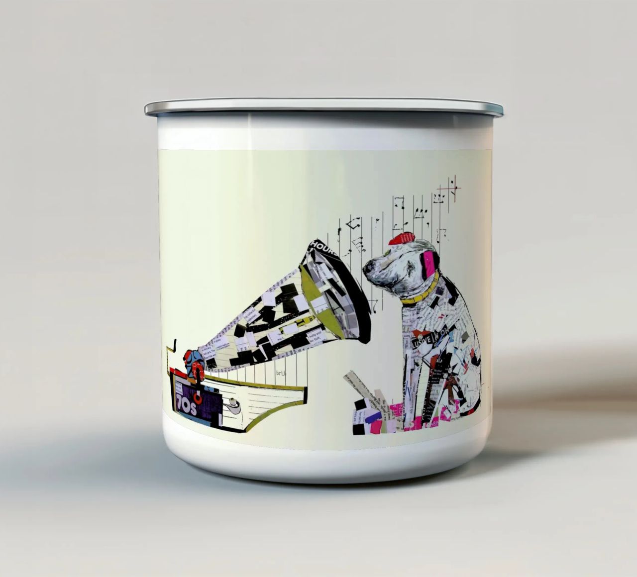 the i pup tazza in smalto da Brian Buckley