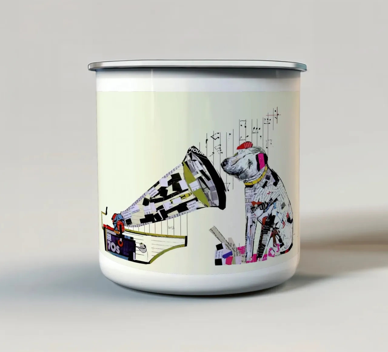 the i pup tazza in smalto da Brian Buckley