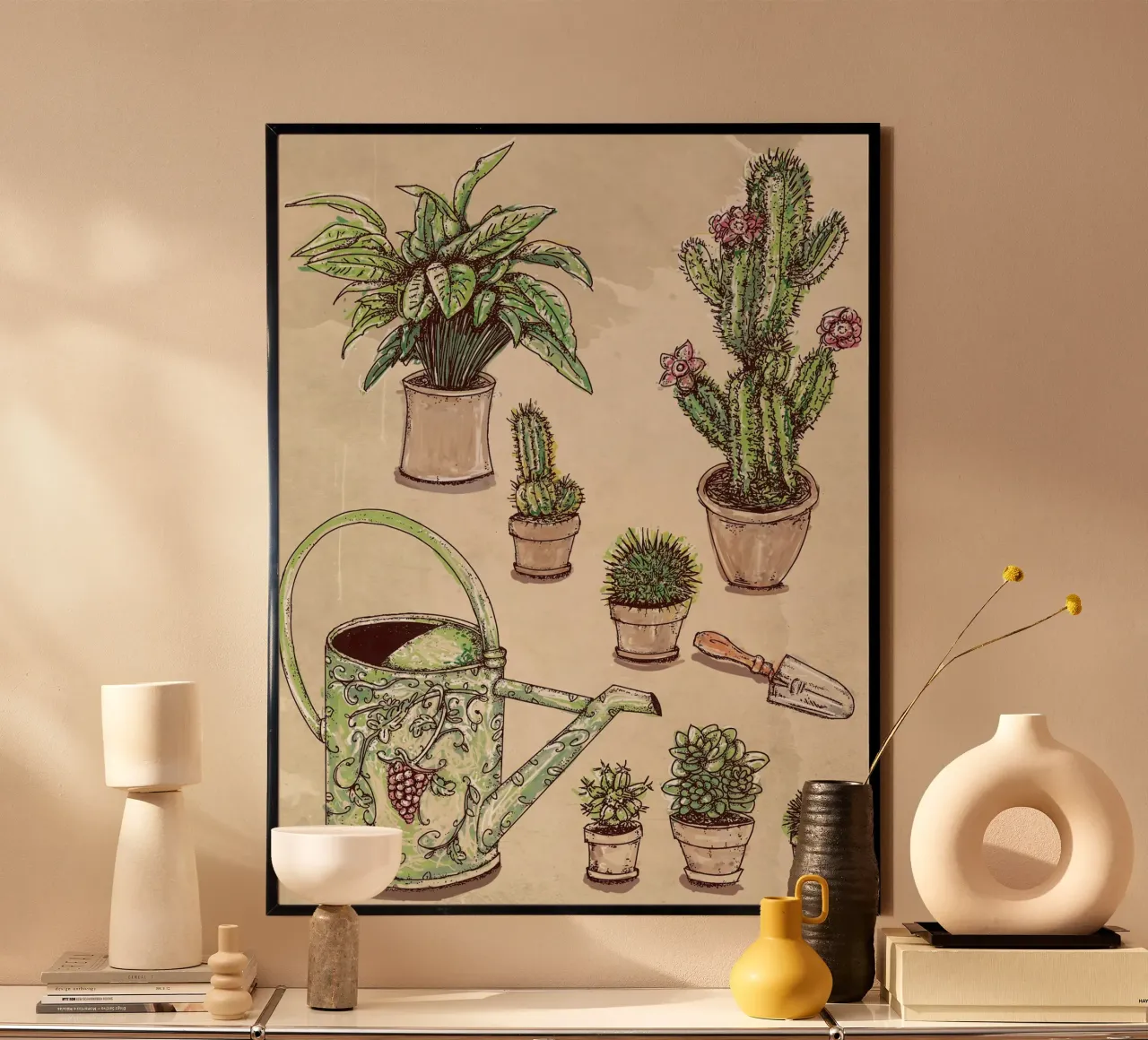 strumenti per la cura delle piante poster con telaio in alluminio da NEW LIFE
