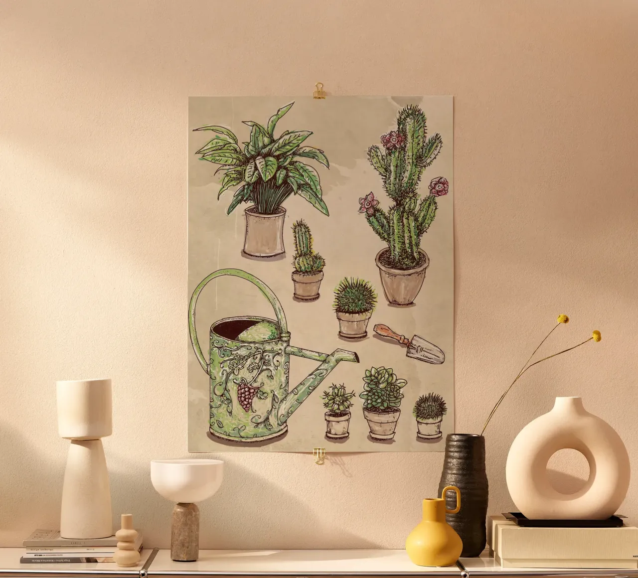 strumenti per la cura delle piante poster con telaio in alluminio da NEW LIFE