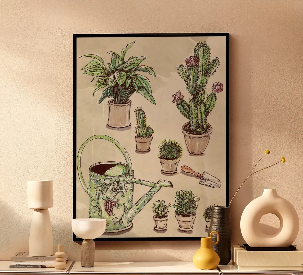 strumenti per la cura delle piante poster con telaio in alluminio da NEW LIFE
