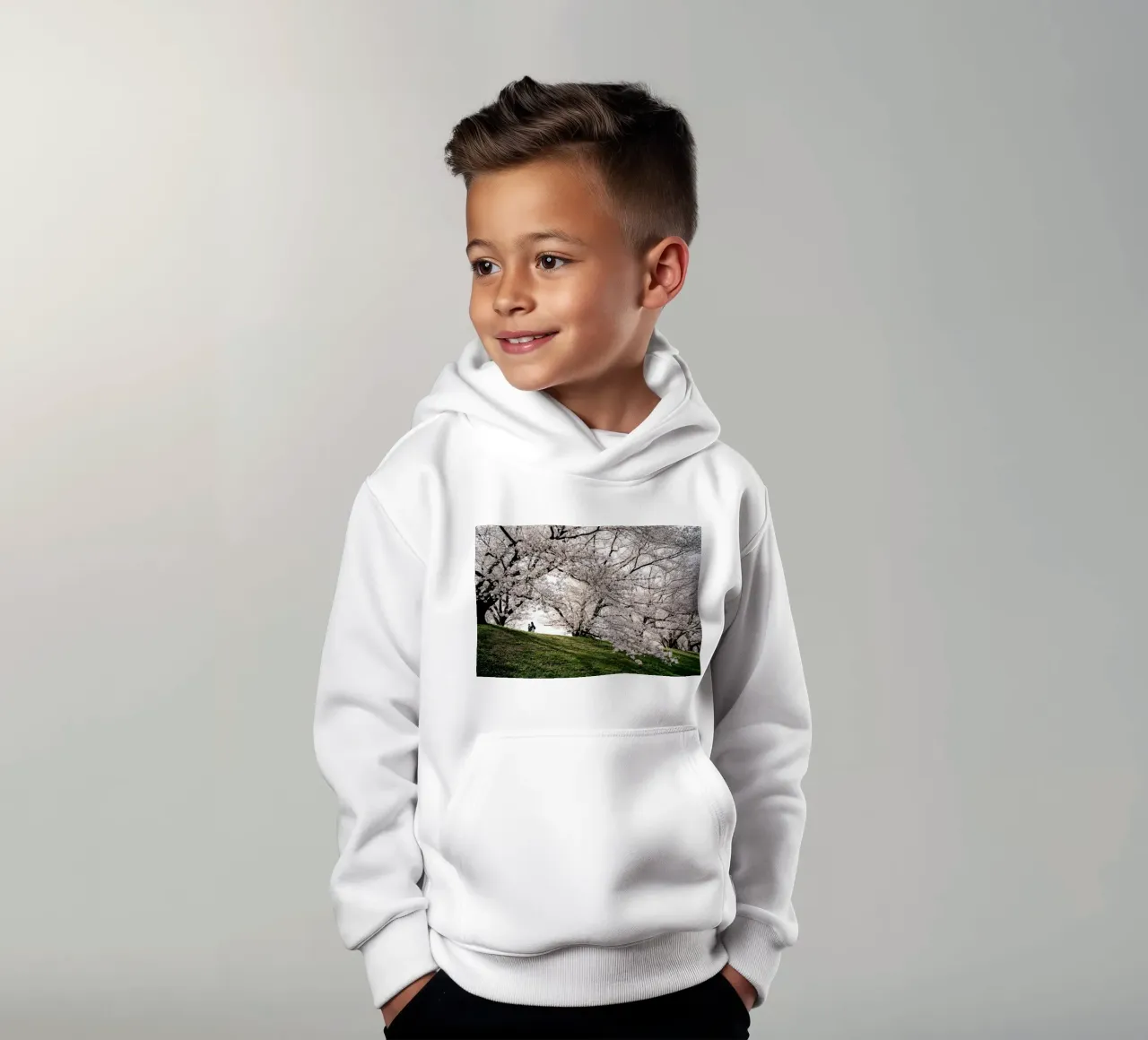 alberi in fiore felpa bambino con cappuccio da Earthly Visions
