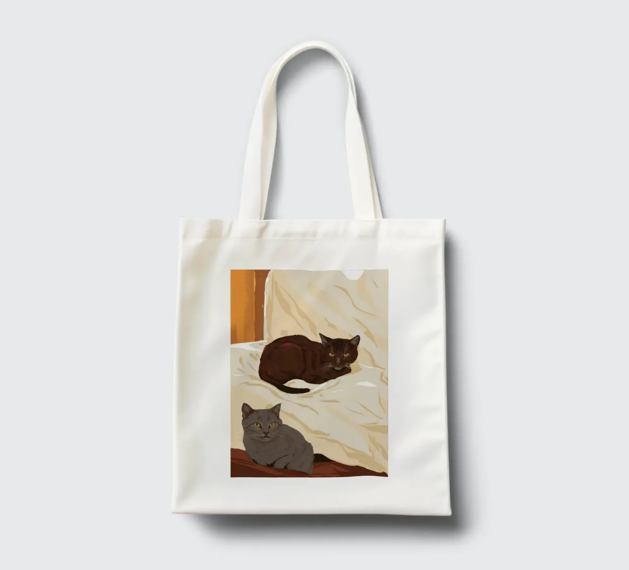 Coccole mattutine feline borsa in juta da Stone Patina