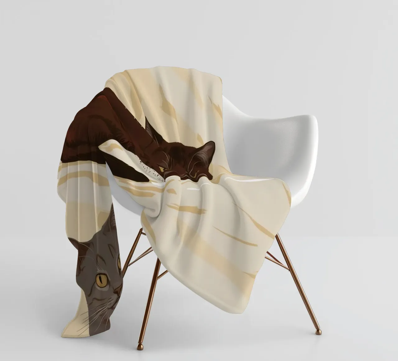 Coccole mattutine feline coperta in pile da Stone Patina