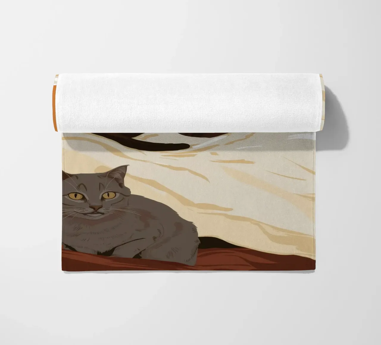 Coccole mattutine feline telo mare da Stone Patina
