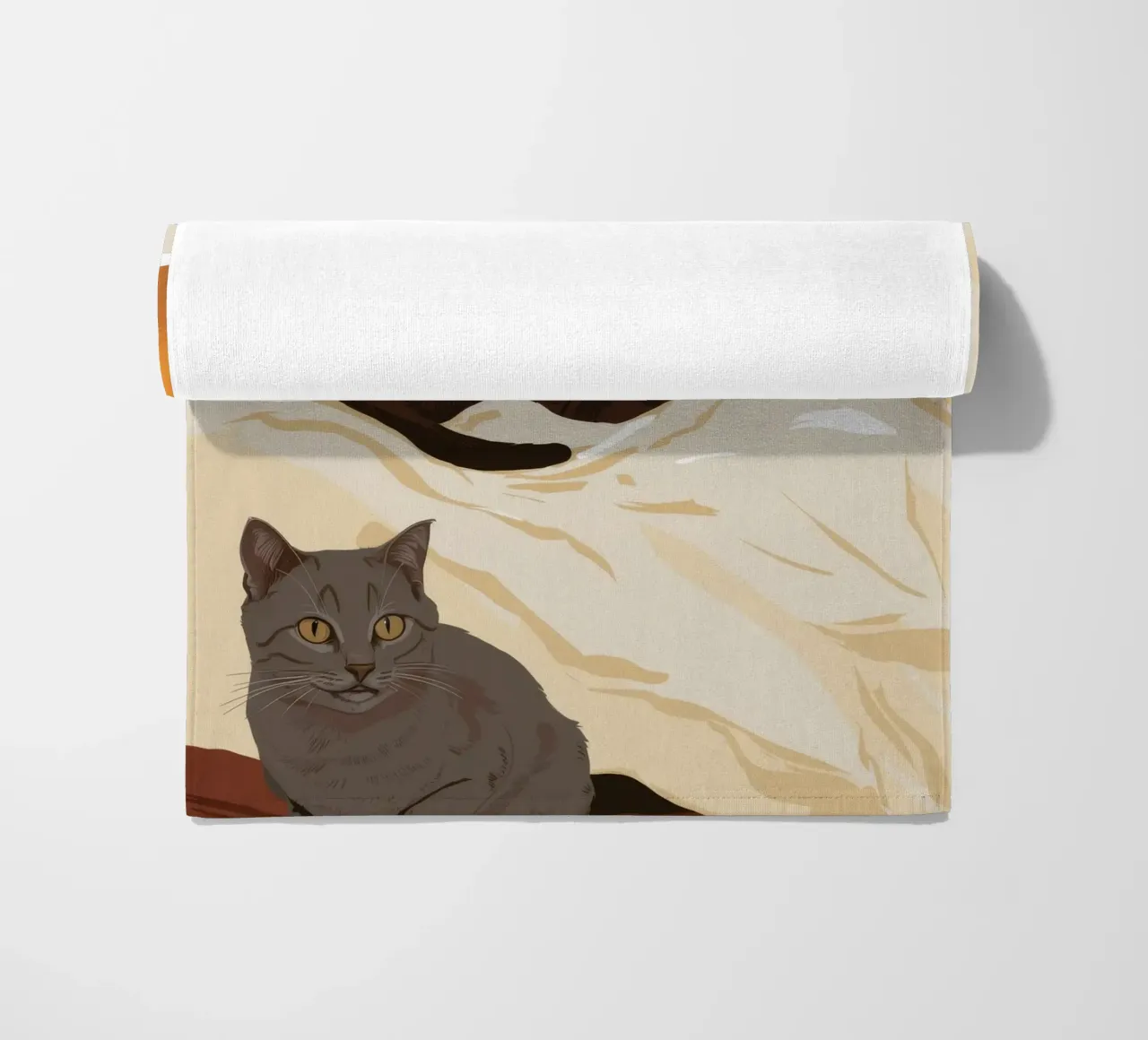 Coccole mattutine feline telo mare da Stone Patina