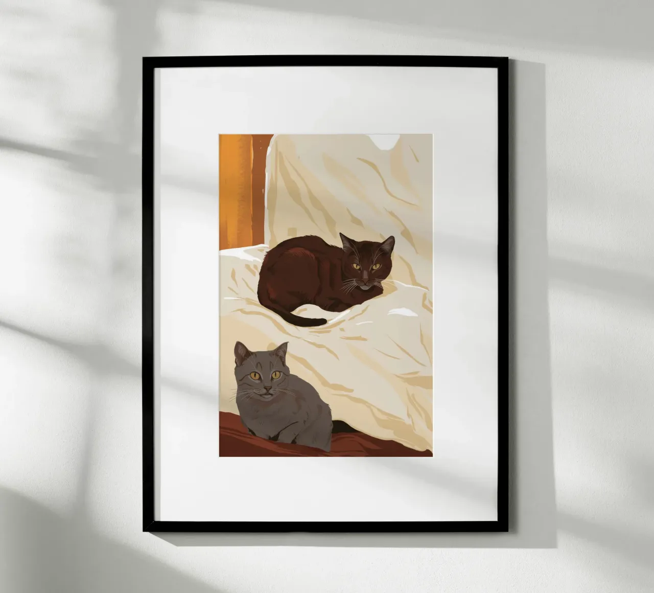 Coccole mattutine feline carta hahnemühle da Stone Patina