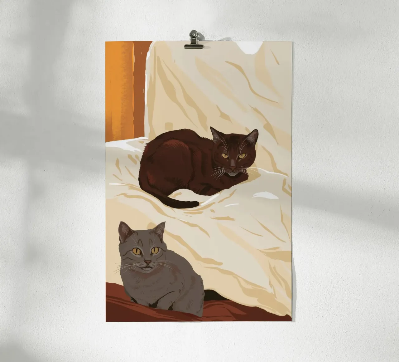 Coccole mattutine feline carta hahnemühle da Stone Patina