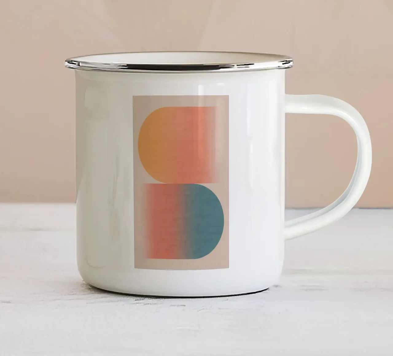 Gradienten-Echo Emaille Tasse von SMPLE