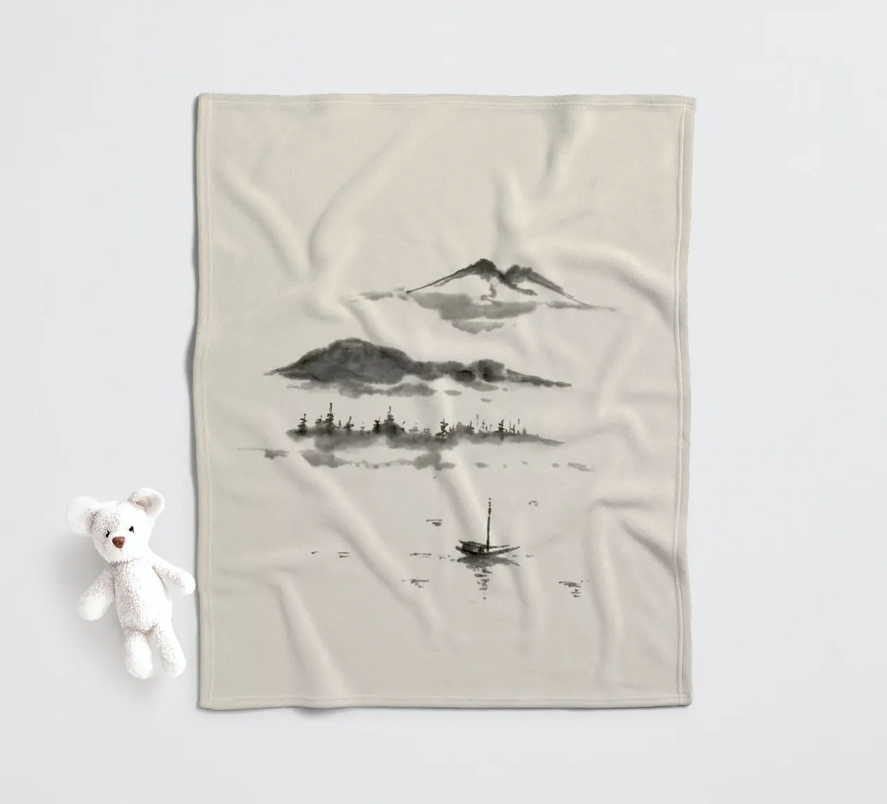 Japanese Dreamscape coperta in pile da Flora & Fauna