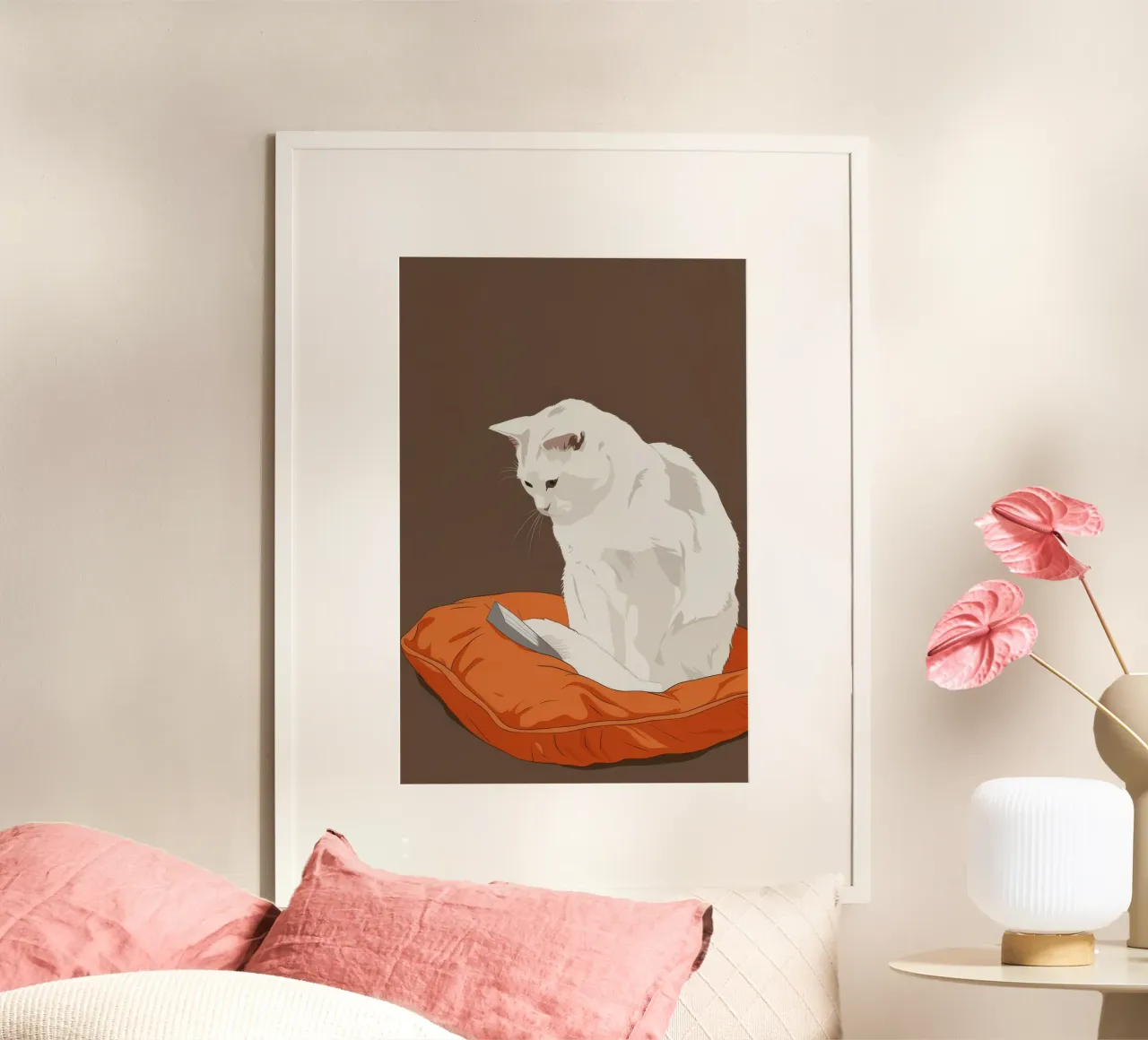 Cuscino Principe del Sonno poster con telaio in plastica da Stone Patina