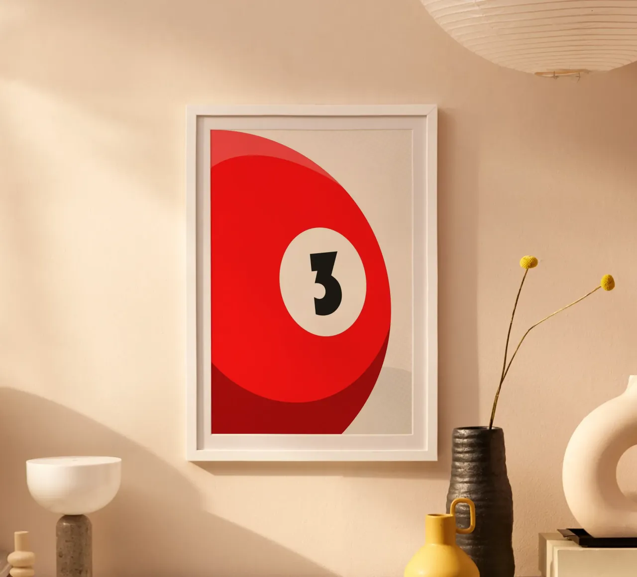 Palla da biliardo - Rosso poster da athlete.art