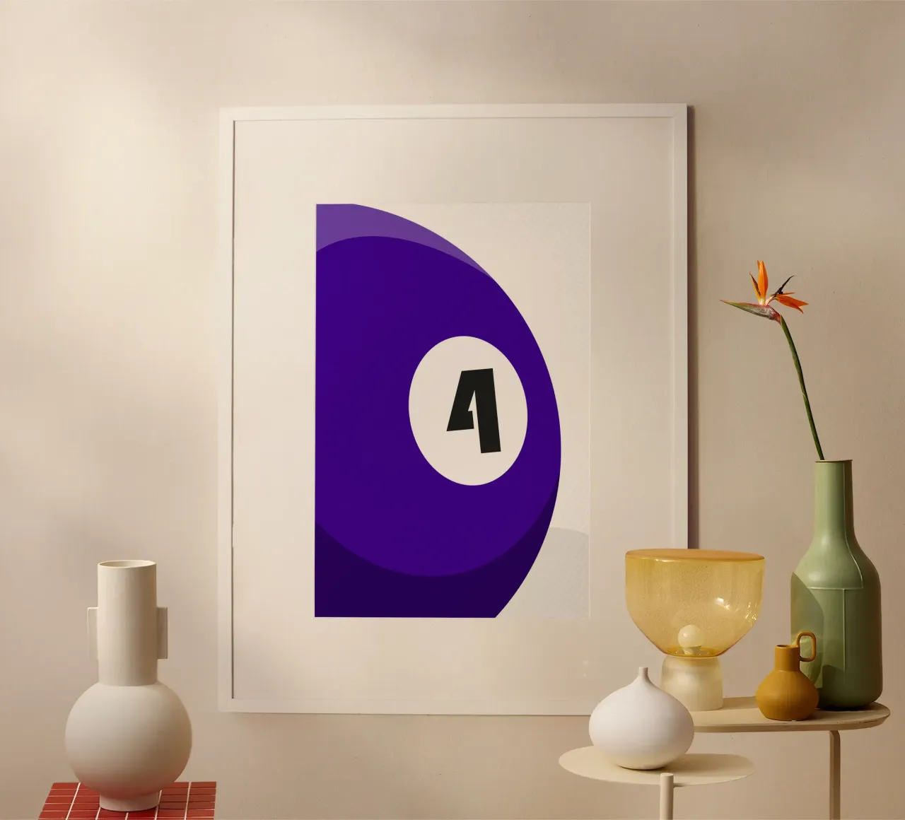 Palla da biliardo - Viola poster da athlete.art