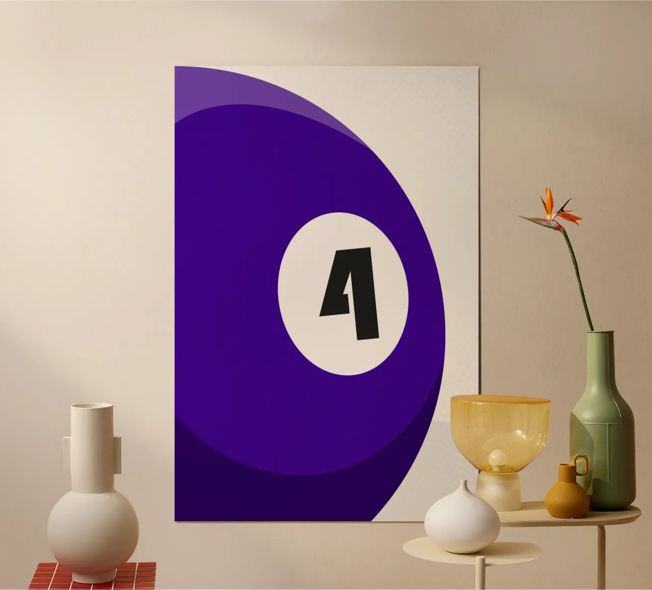 Palla da biliardo - Viola poster da athlete.art