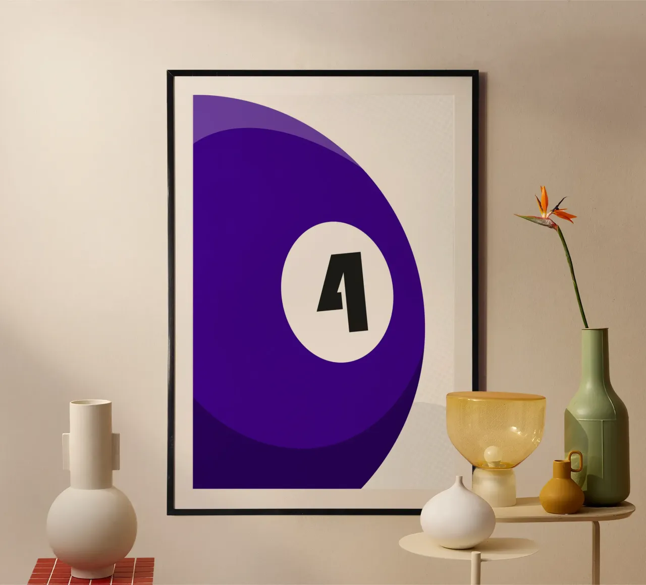 Palla da biliardo - Viola poster da athlete.art
