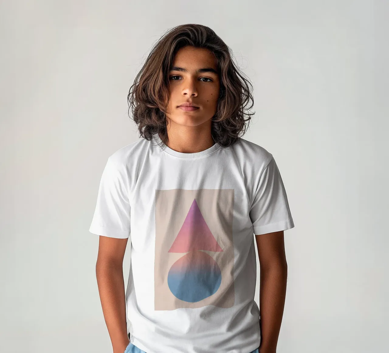 Gradient Geometry Kinder T-Shirt von SMPLE