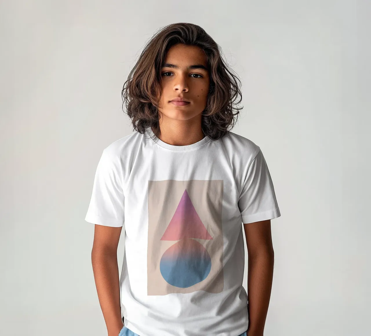 Gradient Geometry Kinder T-Shirt von SMPLE