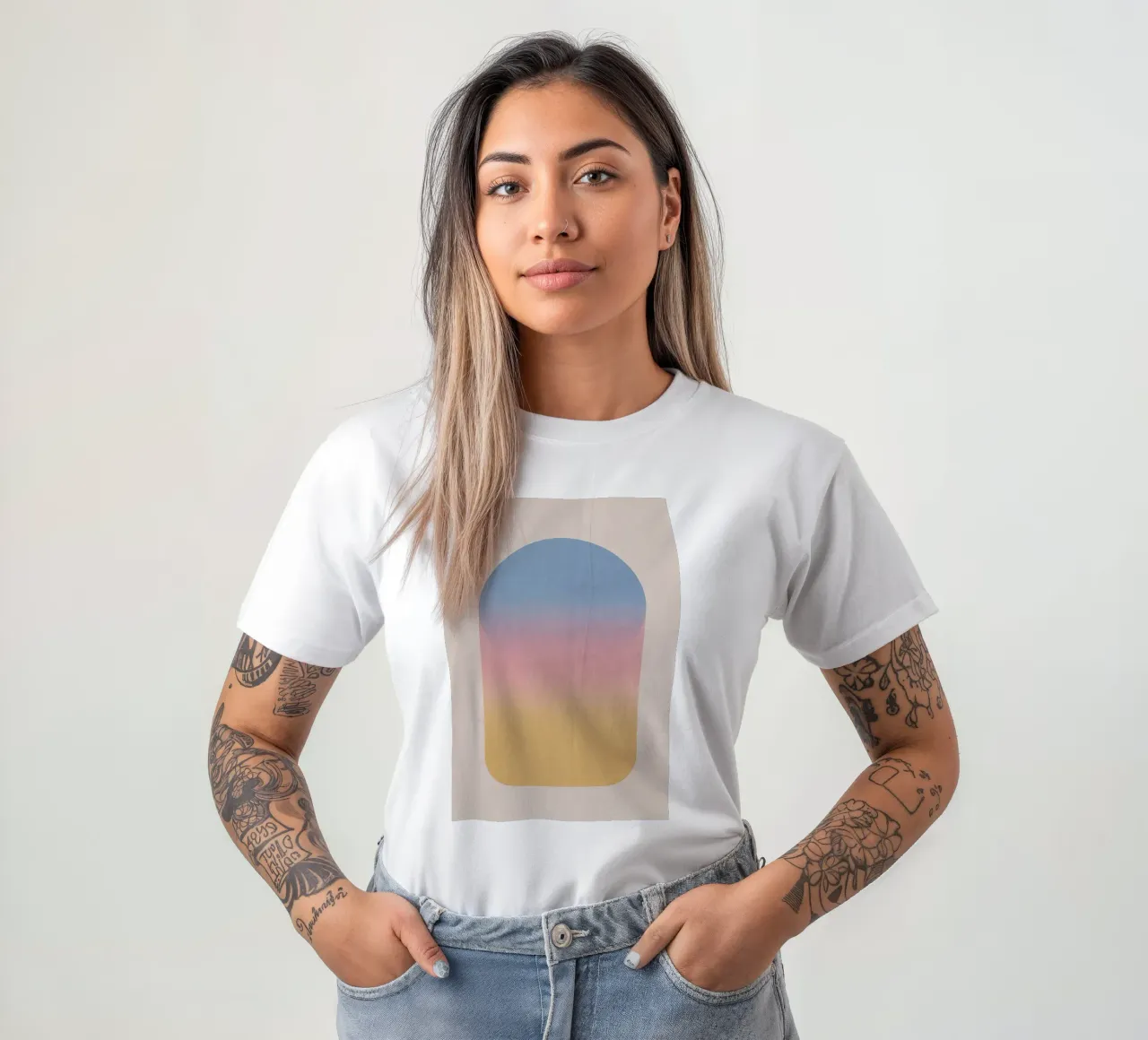 Brillo degradado camiseta de SMPLE