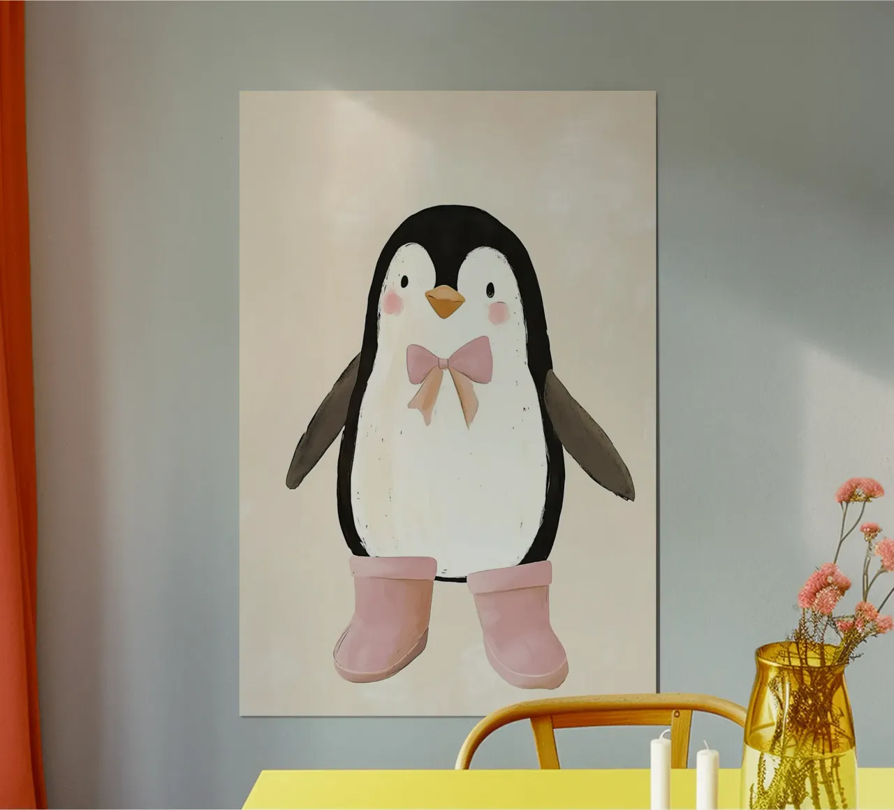 Stampa di un simpatico pinguino, arte da parete per l'asilo nido, decorazione per la stanza dei giochi poster da Little Lola