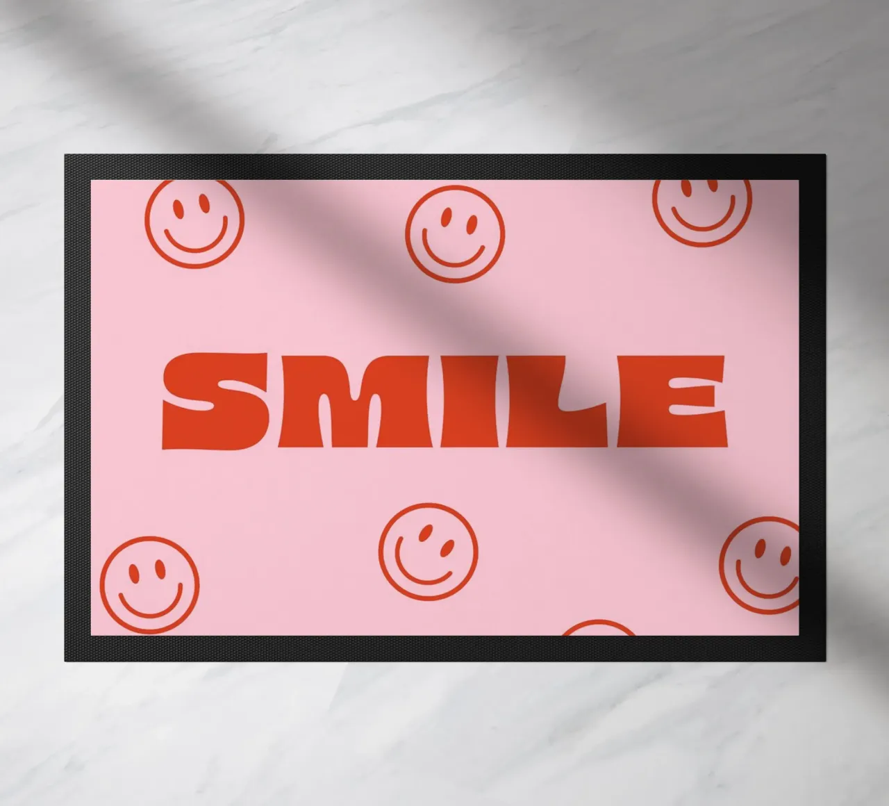 Happy smile doormat by we line studio - art