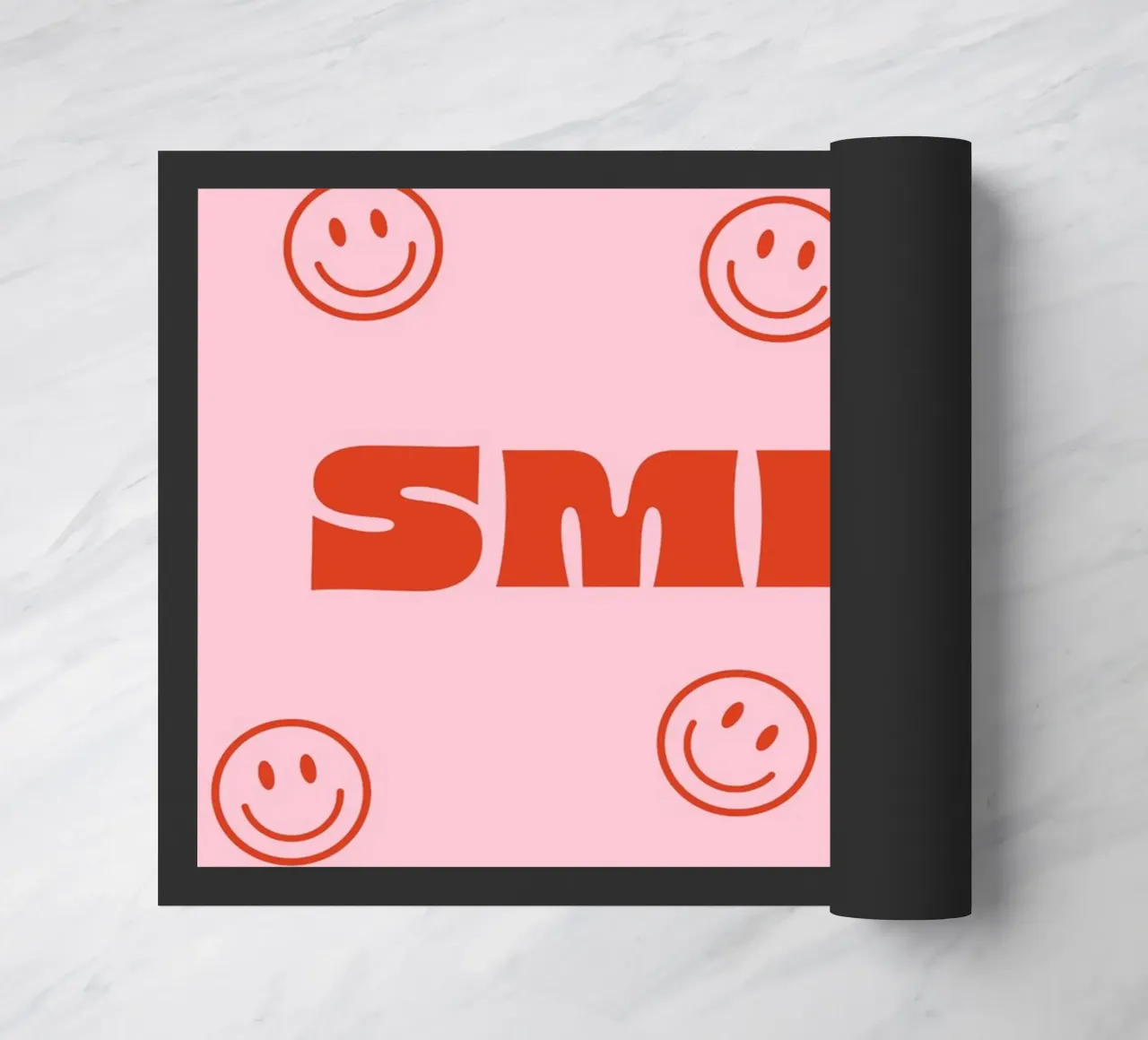 Happy smile doormat by we line studio - art