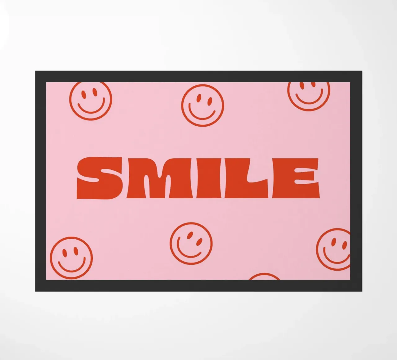Happy smile doormat by we line studio - art