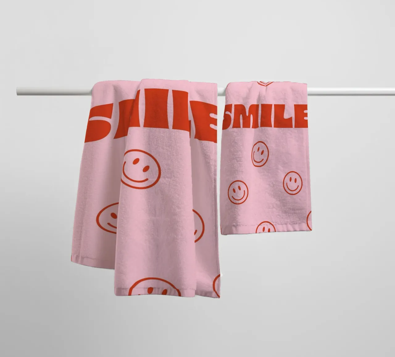 Happy smile towel by we line studio - art