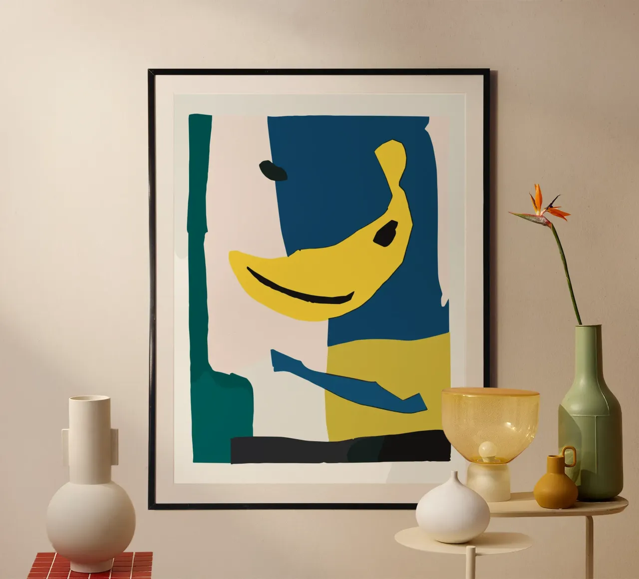 Banana Still Life Abstraction carta hahnemühle da vintageshop