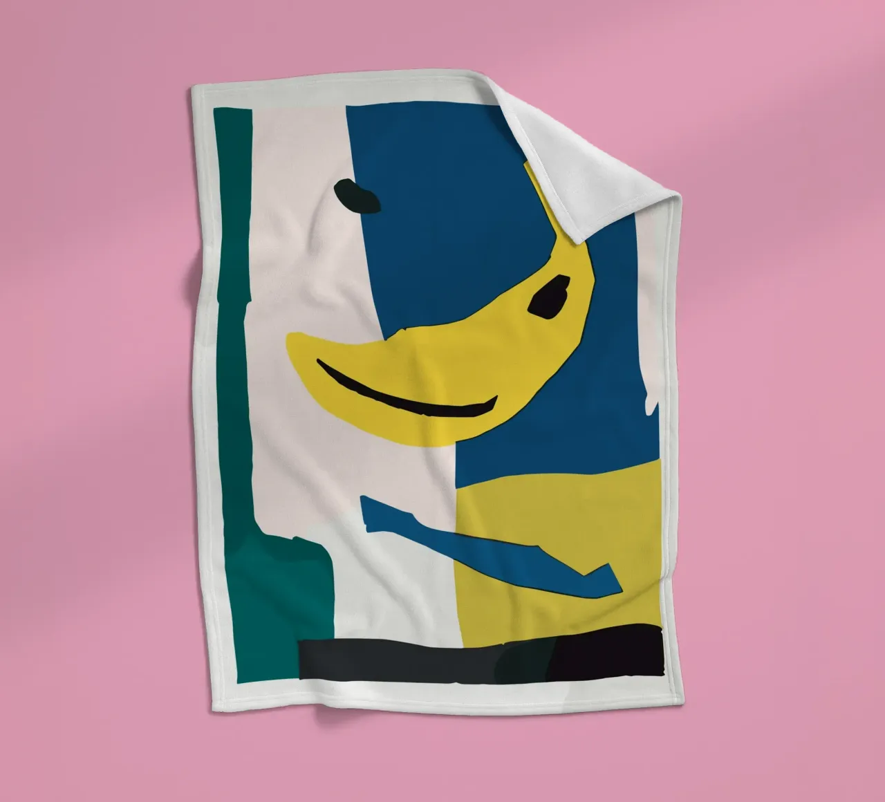 Banana Still Life Abstraction coperta in pile da vintageshop