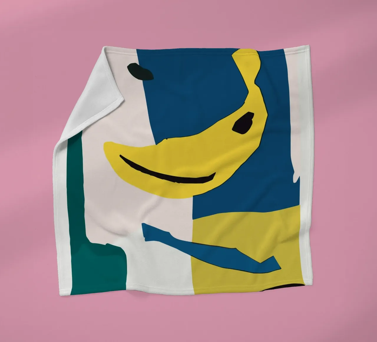 Banana Still Life Abstraction coperta in pile da vintageshop