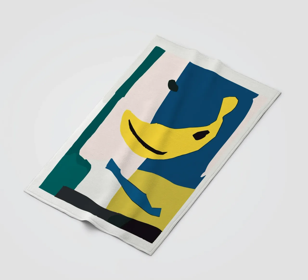 Banana Still Life Abstraction coperta in pile da vintageshop