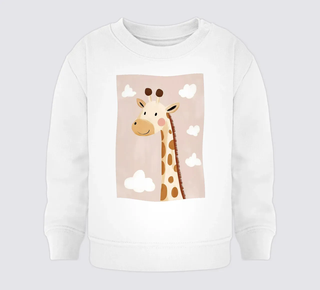 Poster con una graziosa giraffa, stampa per l'asilo nido, stampe safari per la stanza dei giochi felpa neonato da Little Lola