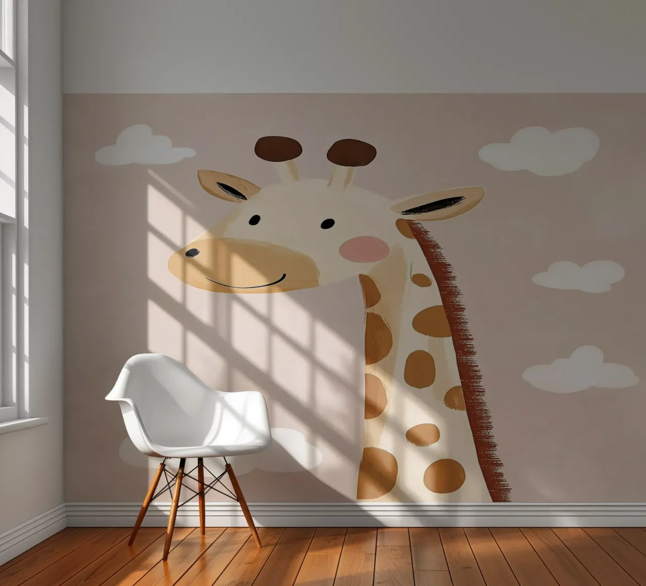Cute Giraffe Poster, Nursery Print, Playroom Safari Prints photo wallpaper by Little Lola