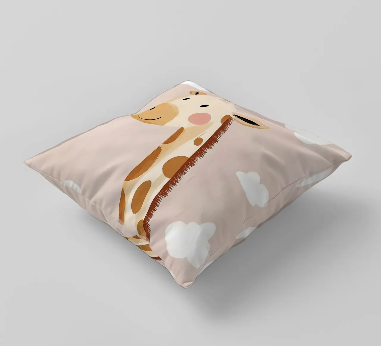 Poster con una graziosa giraffa, stampa per l'asilo nido, stampe safari per la stanza dei giochi cuscino da Little Lola