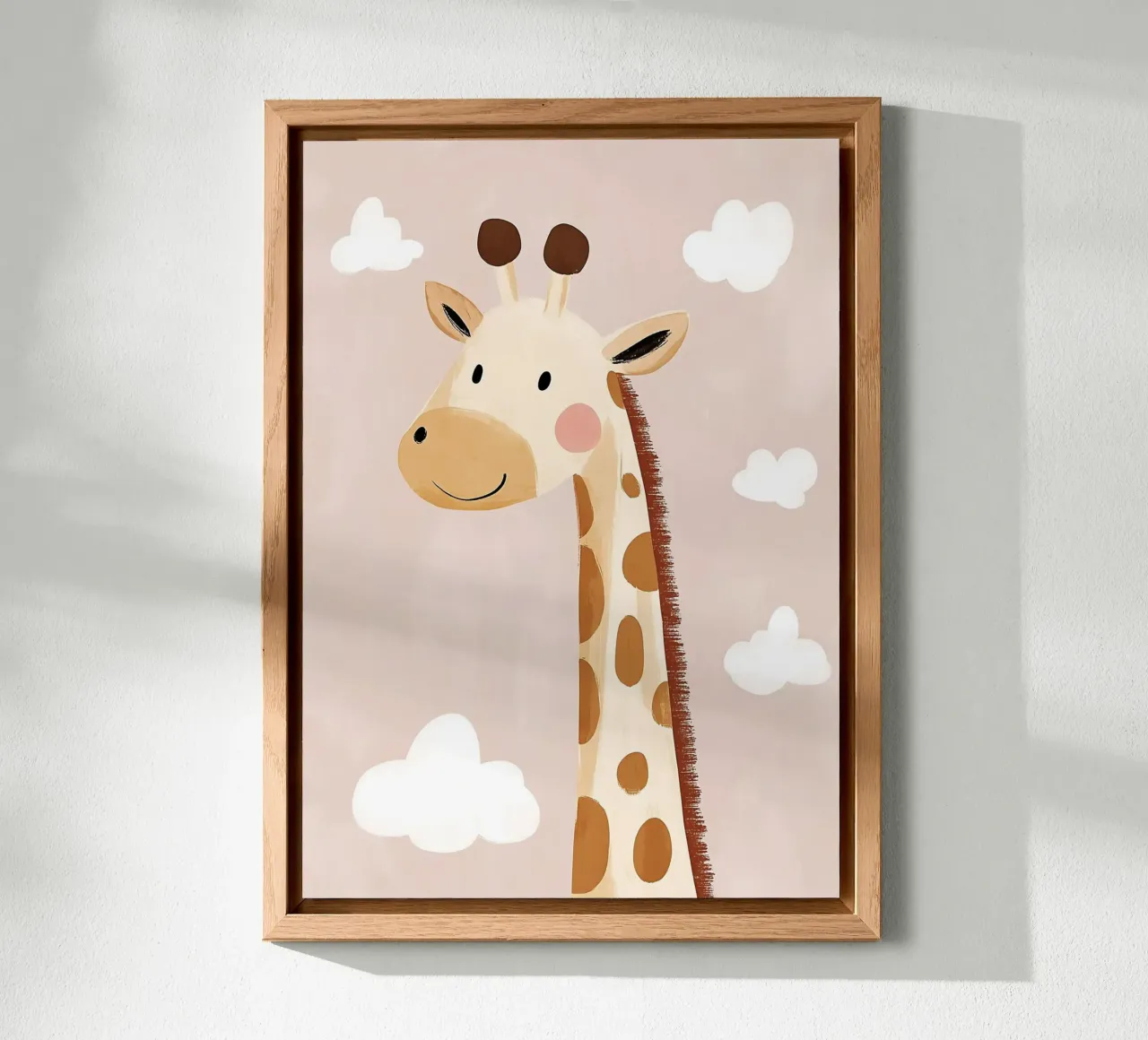 Schattige Giraffe Poster, kinderkamer print, safariprints voor de speelkamer forex-plaat van Little Lola